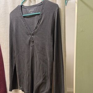 Eddie Bauer Gray Long Sleeve Top